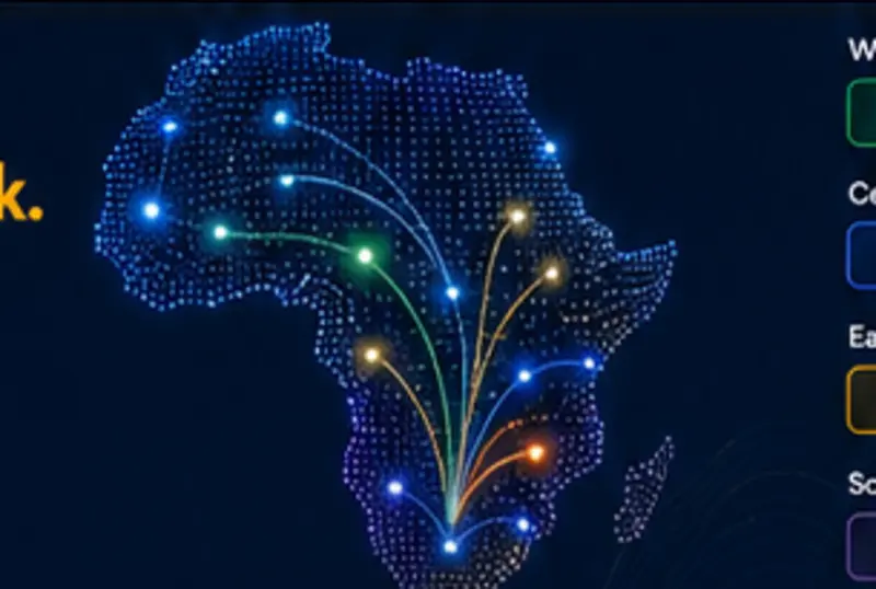 Africa represented by connected voice signals